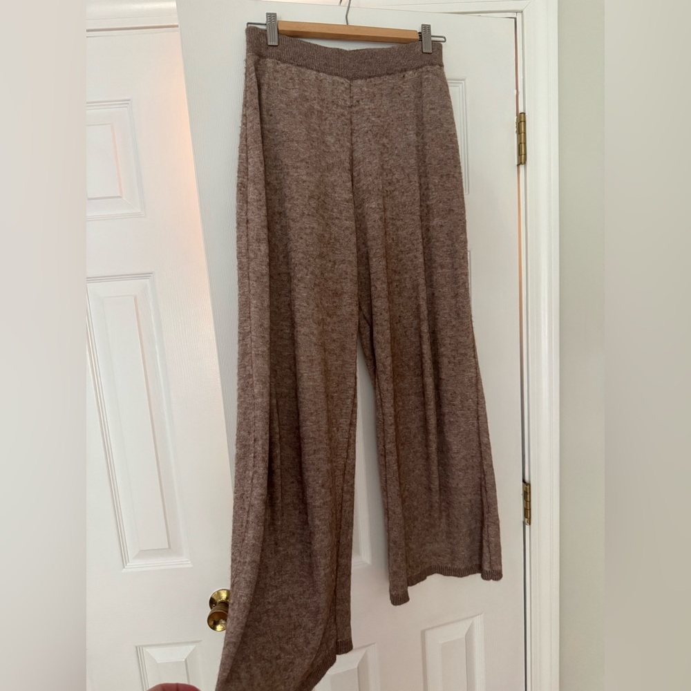 Christy Dawn alpaca & organic cotton wide leg lounge pants